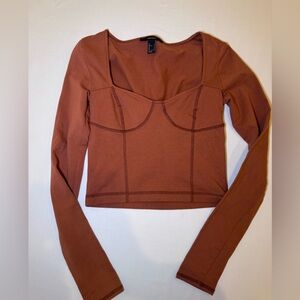 Forever 21 Terracotta Long Sleeve Top